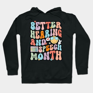 Retro  Hearing and Speech Month Speech Pathologist SLP Hoodie